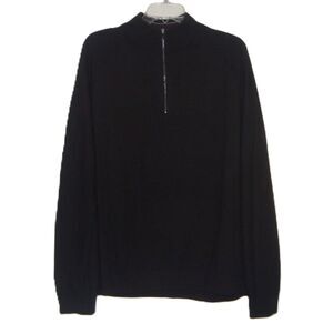 TED BAKER London Wool Blend Long Sleeve 1/4 Zip Funnel Neck Sweater Size 7 (3XL)